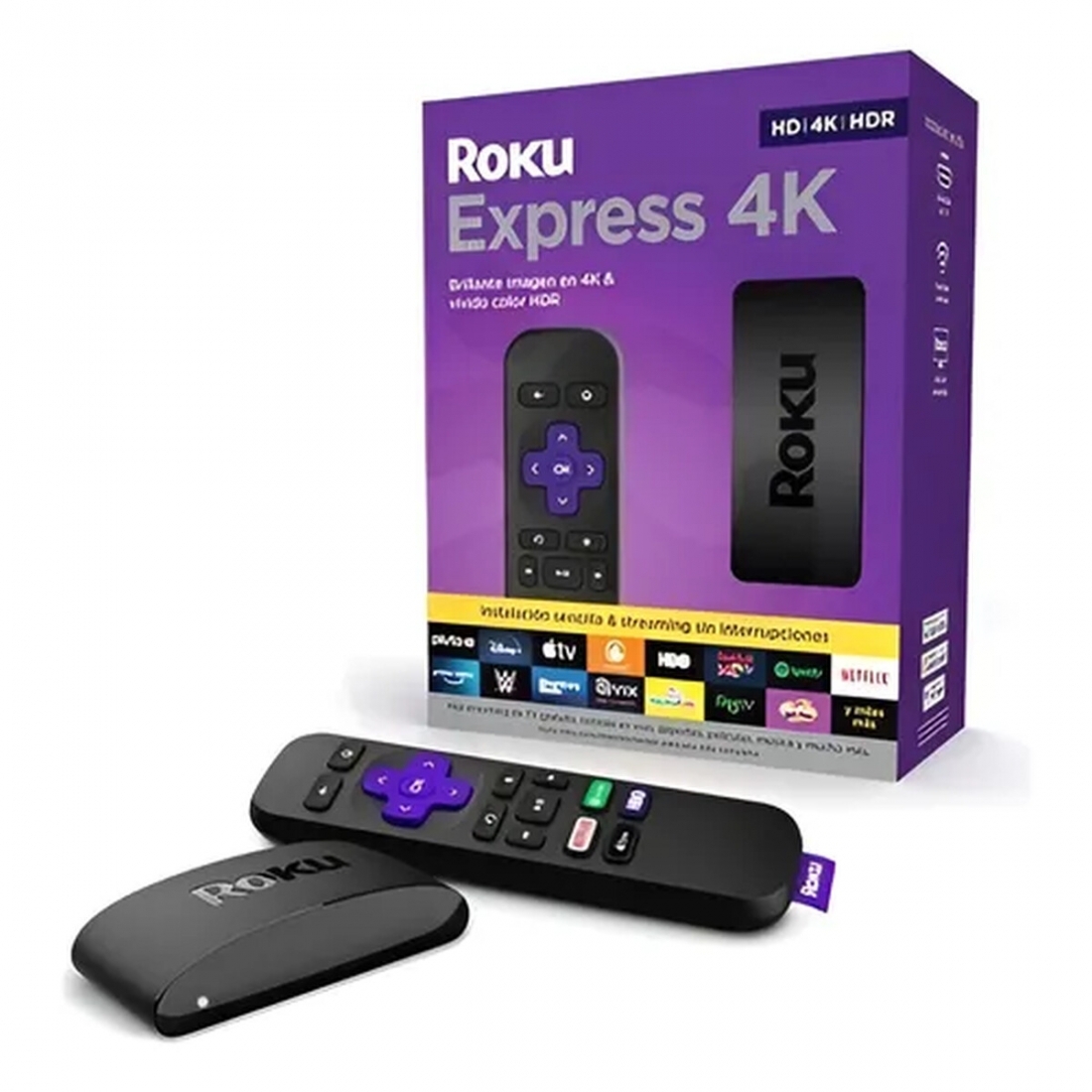 Roku Express 4K 2022 Streaming Player 4K/HD/HDR with Smooth Wi-Fi, Pre